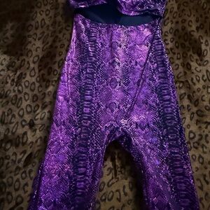 Vibrant Purple Snakeskin Jumpsuit